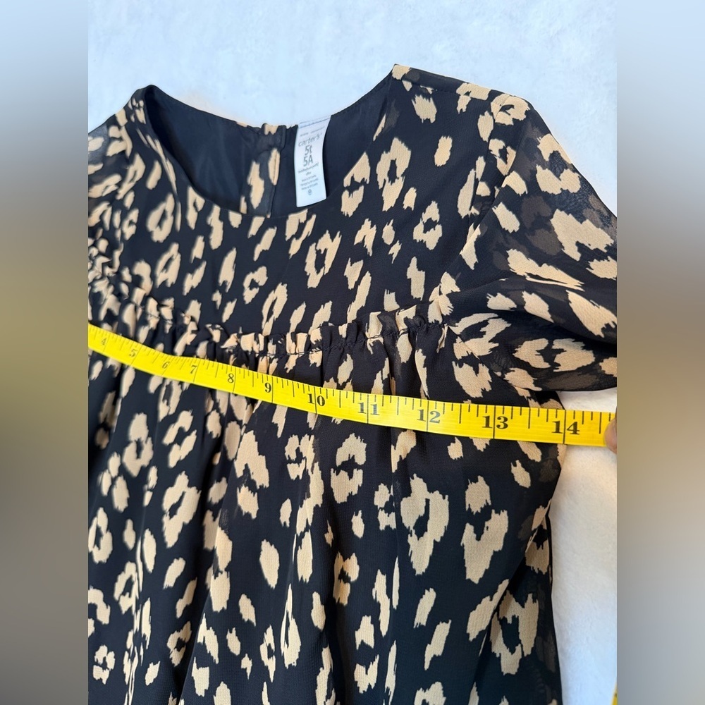 Carter's Size 5T Black and Gold Patterned Kids Dress - Picture 9 of 15